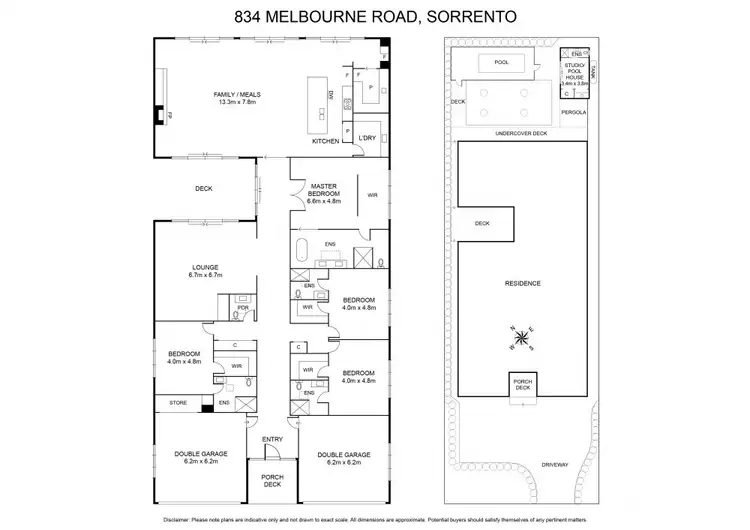 Floorplan of Homely house listing, 834 Melbourne Road, Sorrento VIC 3943