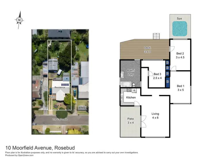 Floorplan of Homely house listing, 10 Moorfield Avenue, Rosebud VIC 3939