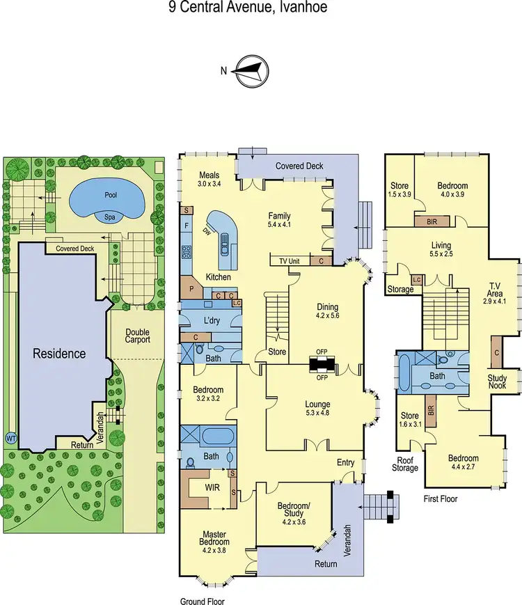 Floorplan of Homely house listing, 9 Central Avenue, Ivanhoe VIC 3079