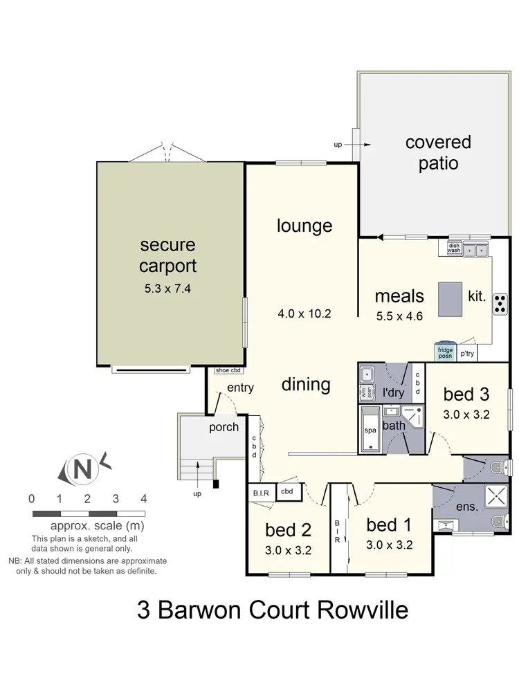 Floorplan of Homely house listing, 3 Barwon Court, Rowville VIC 3178