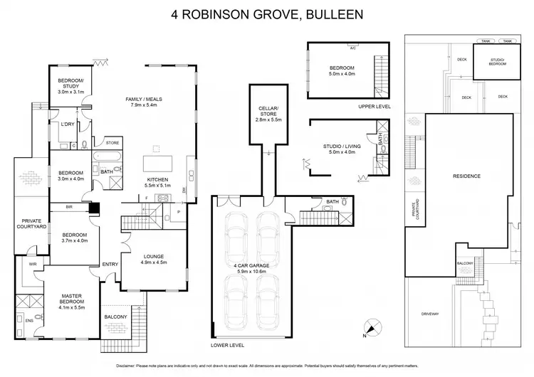 Floorplan of Homely house listing, 4 Robinson Grove, Bulleen VIC 3105