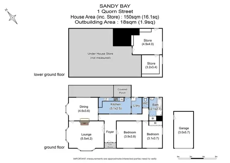 Floorplan of Homely house listing, 1 Quorn Street, Sandy Bay TAS 7005