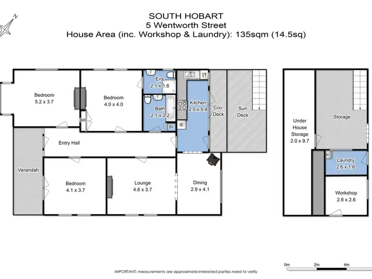 Floorplan of Homely house listing, 5 Wentworth Street, South Hobart TAS 7004