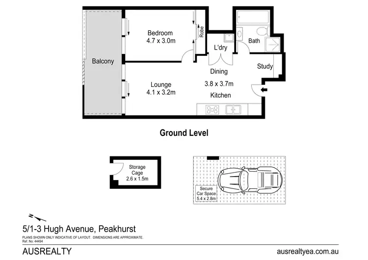 Floorplan of Homely apartment listing, 5/1-3 Hugh Avenue, Peakhurst NSW 2210