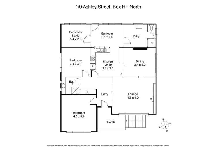 Floorplan of Homely unit listing, 1/9 Ashley Street, Box Hill North VIC 3129