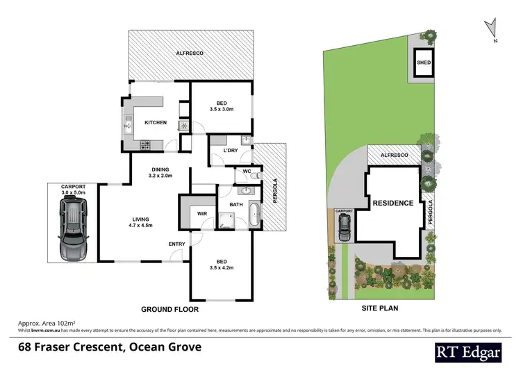 Floorplan of Homely house listing, 68 Fraser Crescent, Ocean Grove VIC 3226