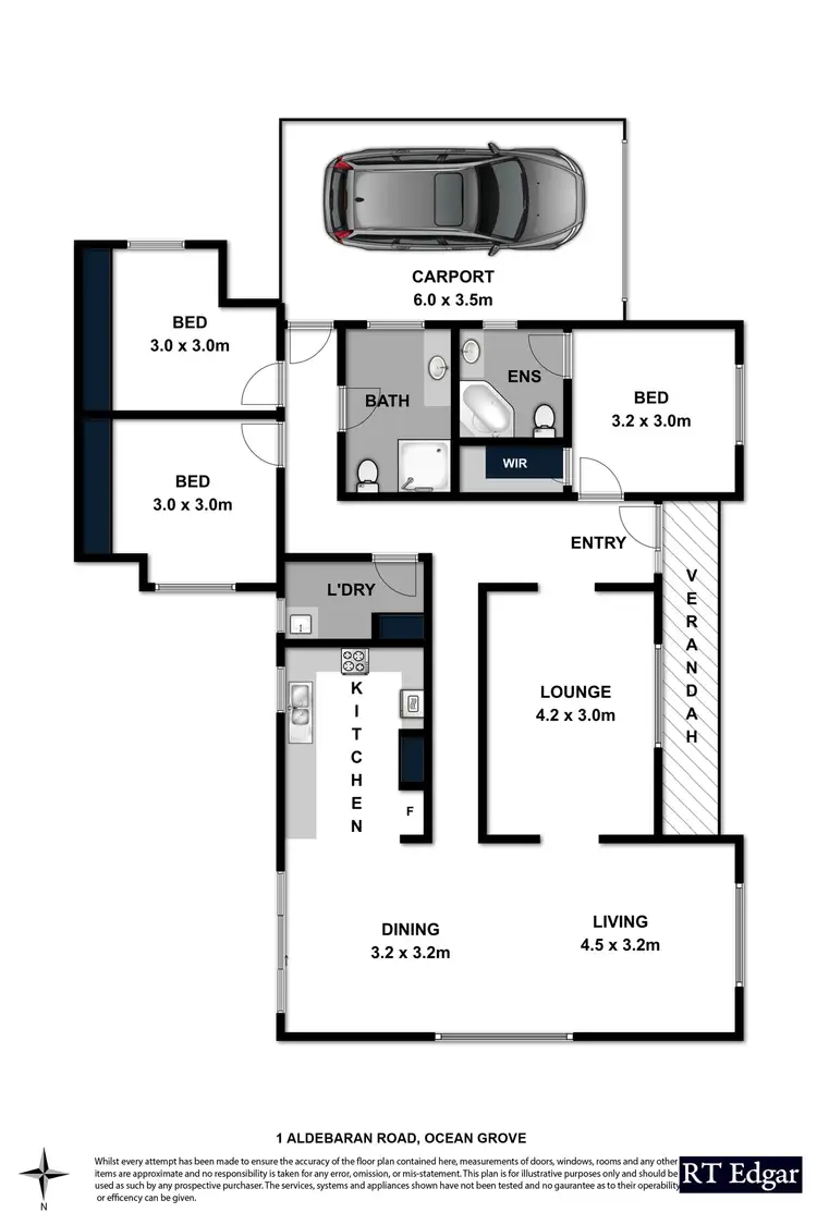 Floorplan of Homely house listing, 1 Aldebaran Road, Ocean Grove VIC 3226