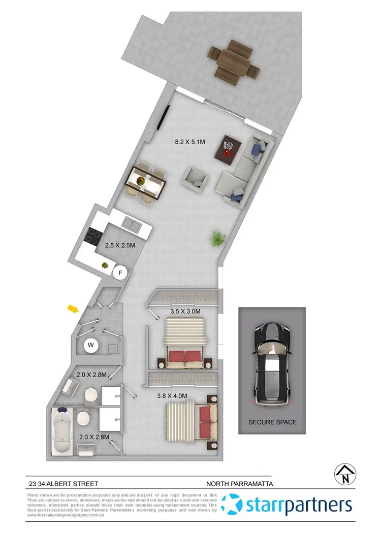 Floorplan of Homely apartment listing, 23/34 Albert Street, North Parramatta NSW 2151