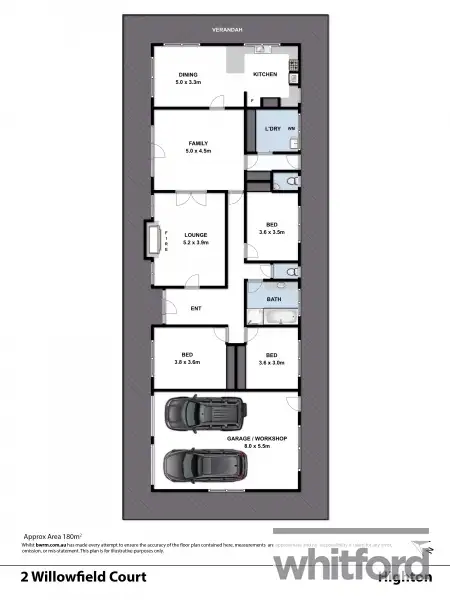 Floorplan of Homely house listing, 2 Willowfield Court, Highton VIC 3216