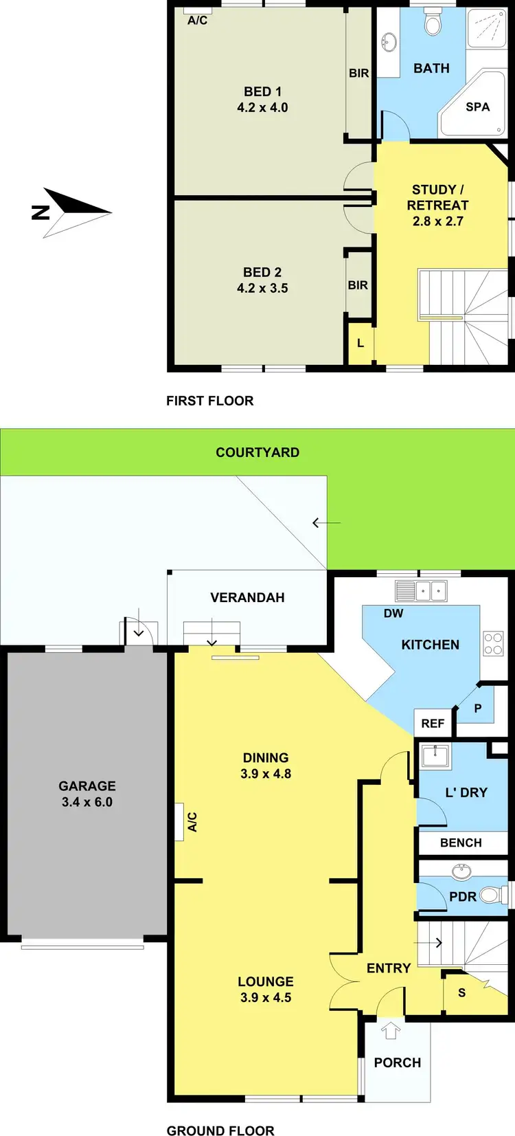 Floorplan of Homely townhouse listing, 2/22-24 Foote Street, Templestowe Lower VIC 3107