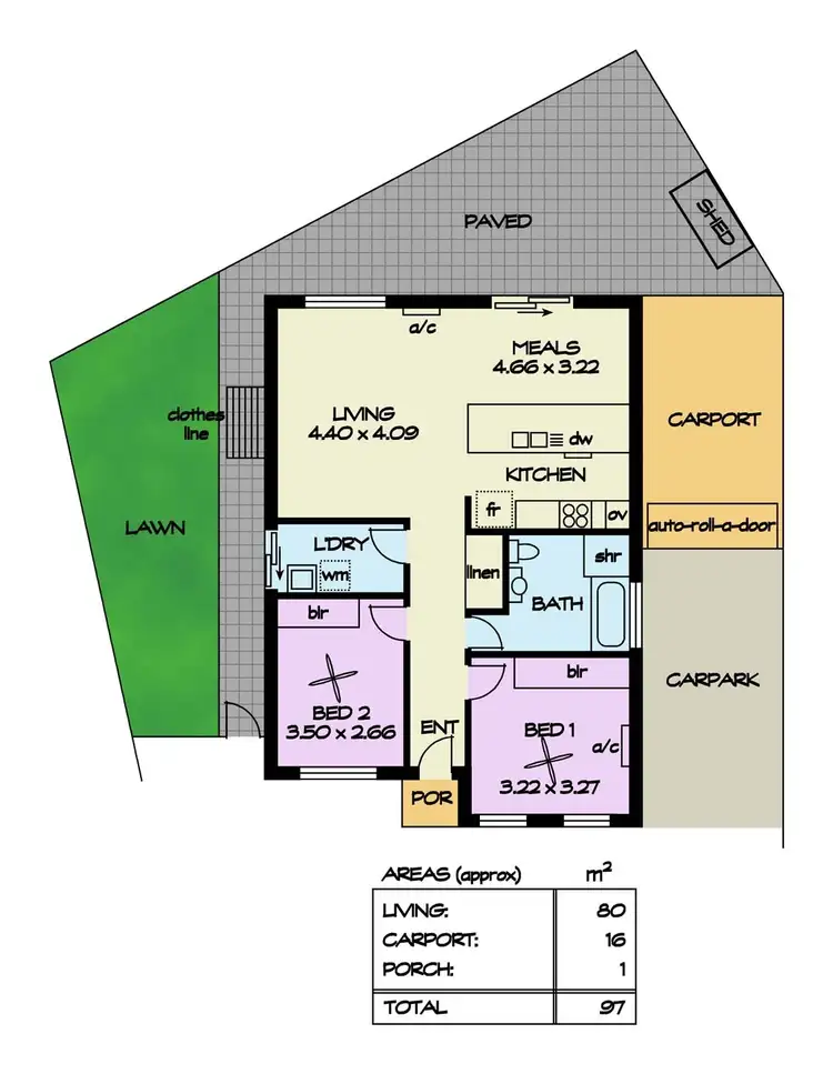 Floorplan of Homely unit listing, 4/25 St Clair Avenue, Para Hills SA 5096