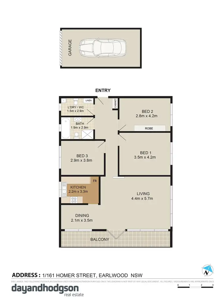 Floorplan of Homely unit listing, 1/161 Homer Street, Earlwood NSW 2206