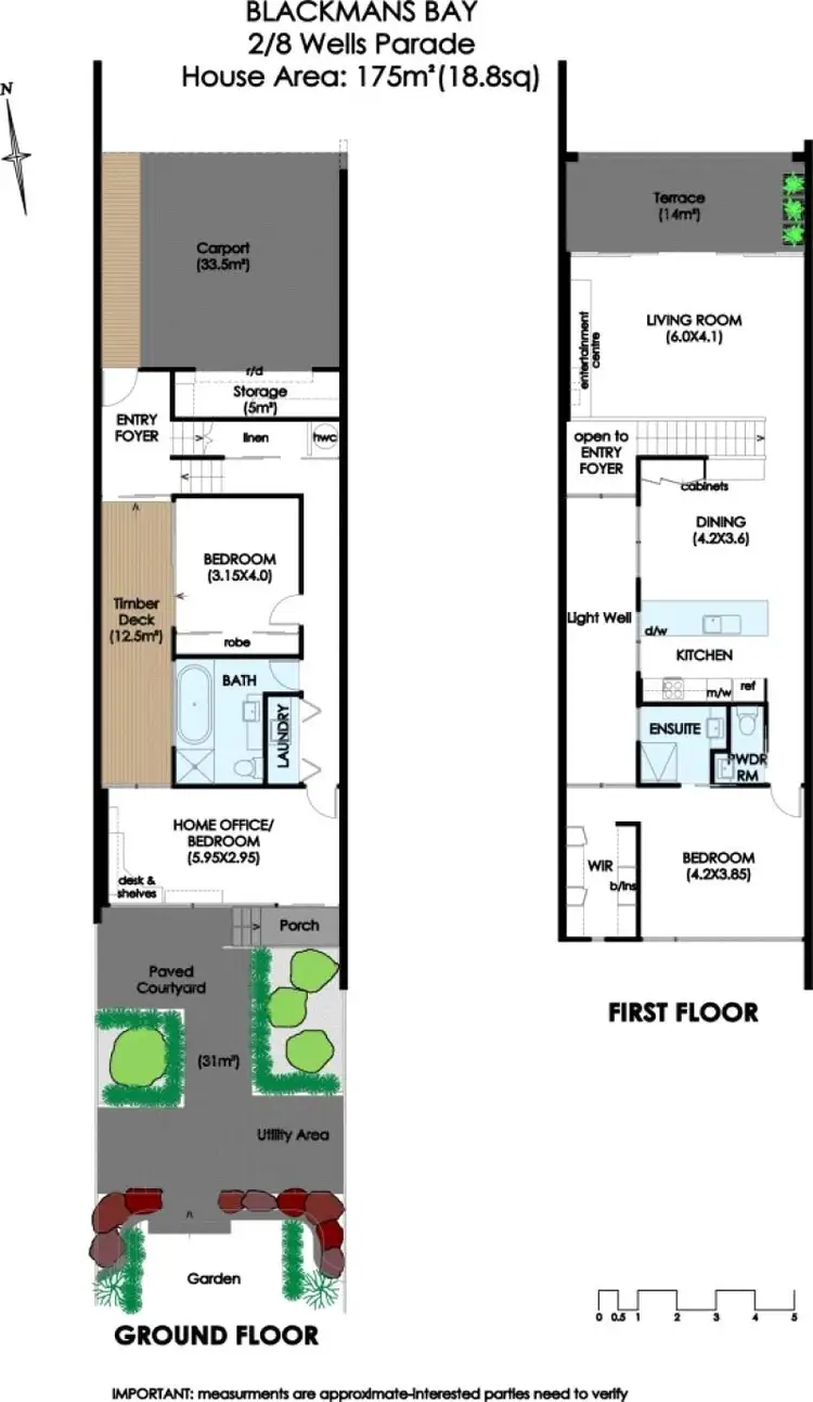 Floorplan of Homely townhouse listing, 2/8 Wells Parade, Blackmans Bay TAS 7052