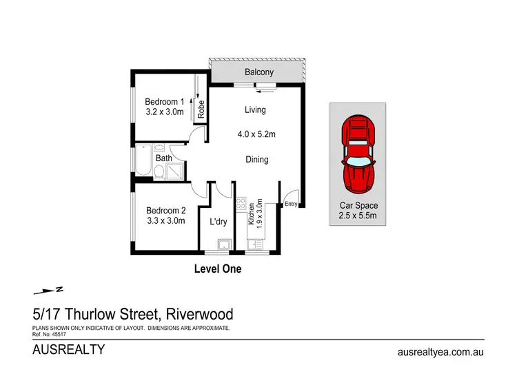 Floorplan of Homely apartment listing, 5/17 Thurlow Street, Riverwood NSW 2210