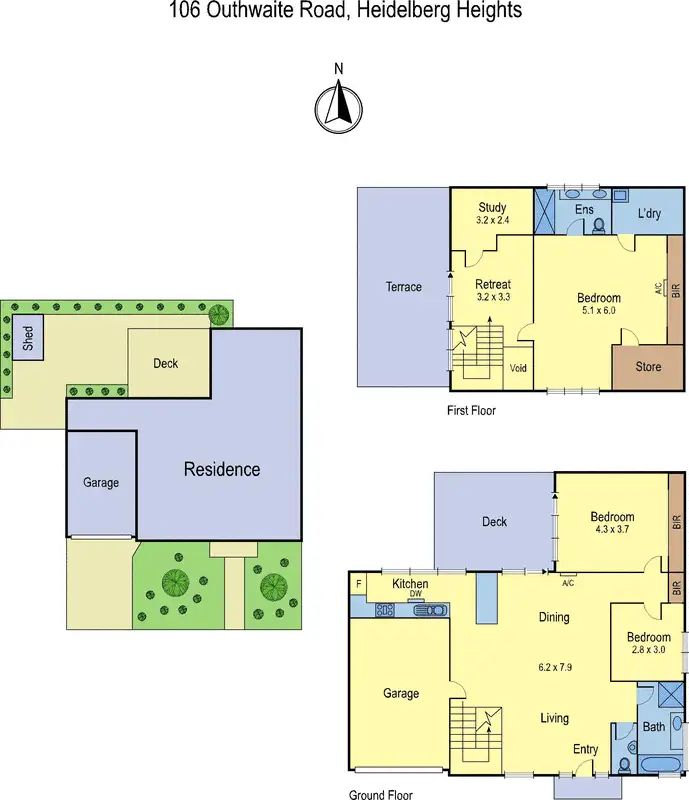 Floorplan of Homely house listing, 106 Outhwaite Road, Heidelberg Heights VIC 3081