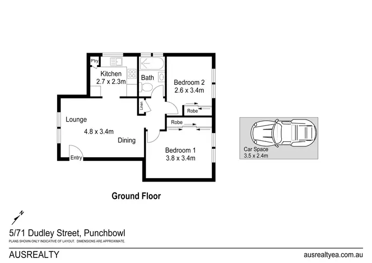 Floorplan of Homely apartment listing, 5/71 Dudley Street, Punchbowl NSW 2196