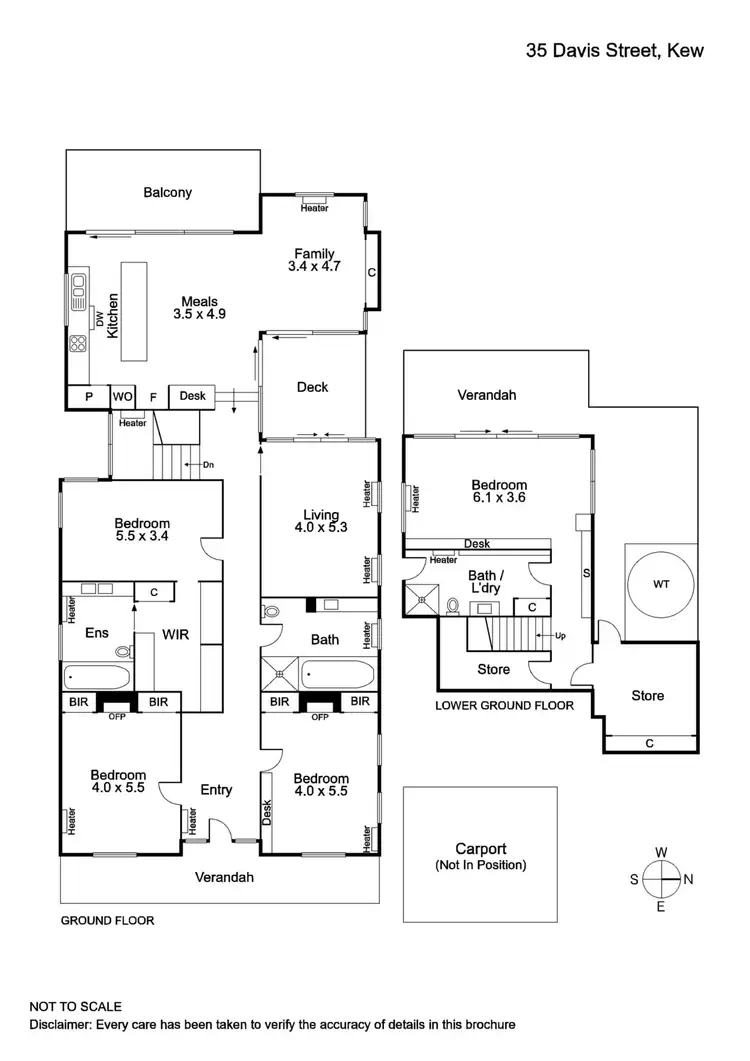 Floorplan of Homely house listing, 35 Davis Street, Kew VIC 3101