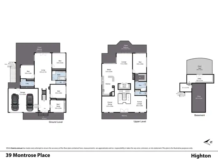 Floorplan of Homely house listing, 39 Montrose Place, Highton VIC 3216