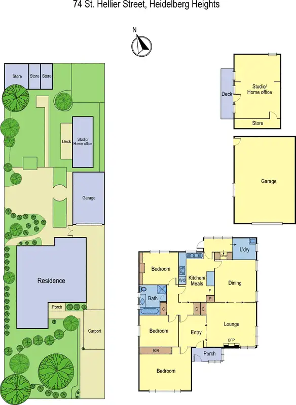 Floorplan of Homely house listing, 74 St Hellier Street, Heidelberg Heights VIC 3081