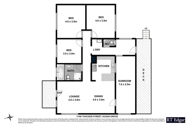 Floorplan of Homely house listing, 1/182 Thacker Street, Ocean Grove VIC 3226