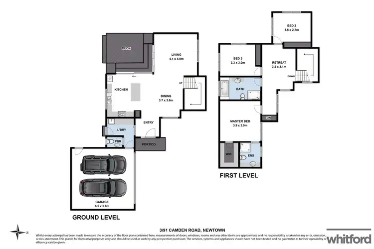 Floorplan of Homely townhouse listing, Unit 3/91 Camden Road, Newtown VIC 3220