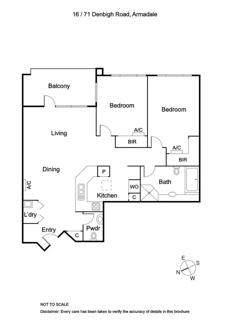 Floorplan of Homely apartment listing, 16/71 Denbigh Road, Armadale VIC 3143