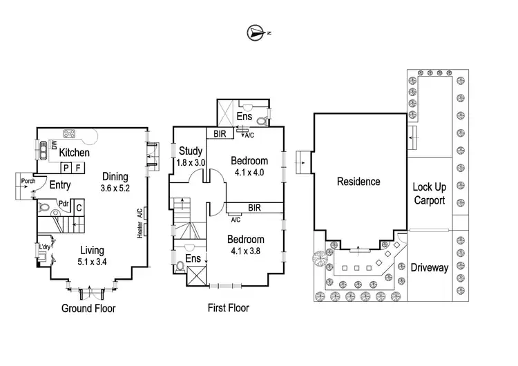 Floorplan of Homely townhouse listing, 1/20-22 Ivanhoe Parade, Ivanhoe VIC 3079