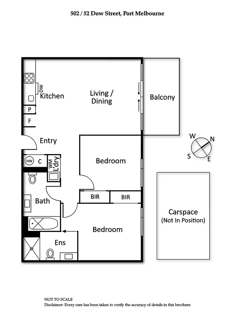 Floorplan of Homely apartment listing, 502/52 Dow Street, Port Melbourne VIC 3207