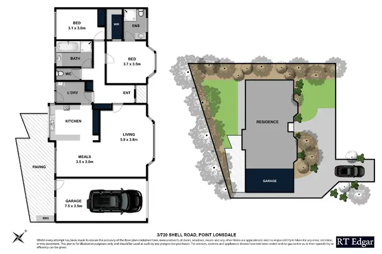 Floorplan of Homely townhouse listing, 3/720 Shell Road, Point Lonsdale VIC 3225