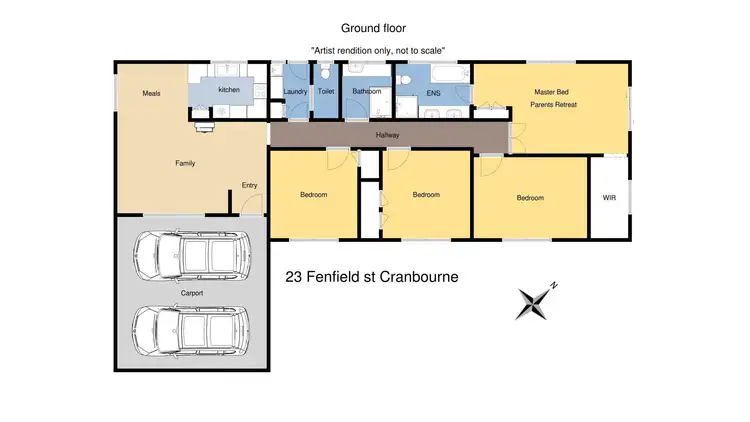 Floorplan of Homely house listing, 23 Fenfield Street, Cranbourne VIC 3977