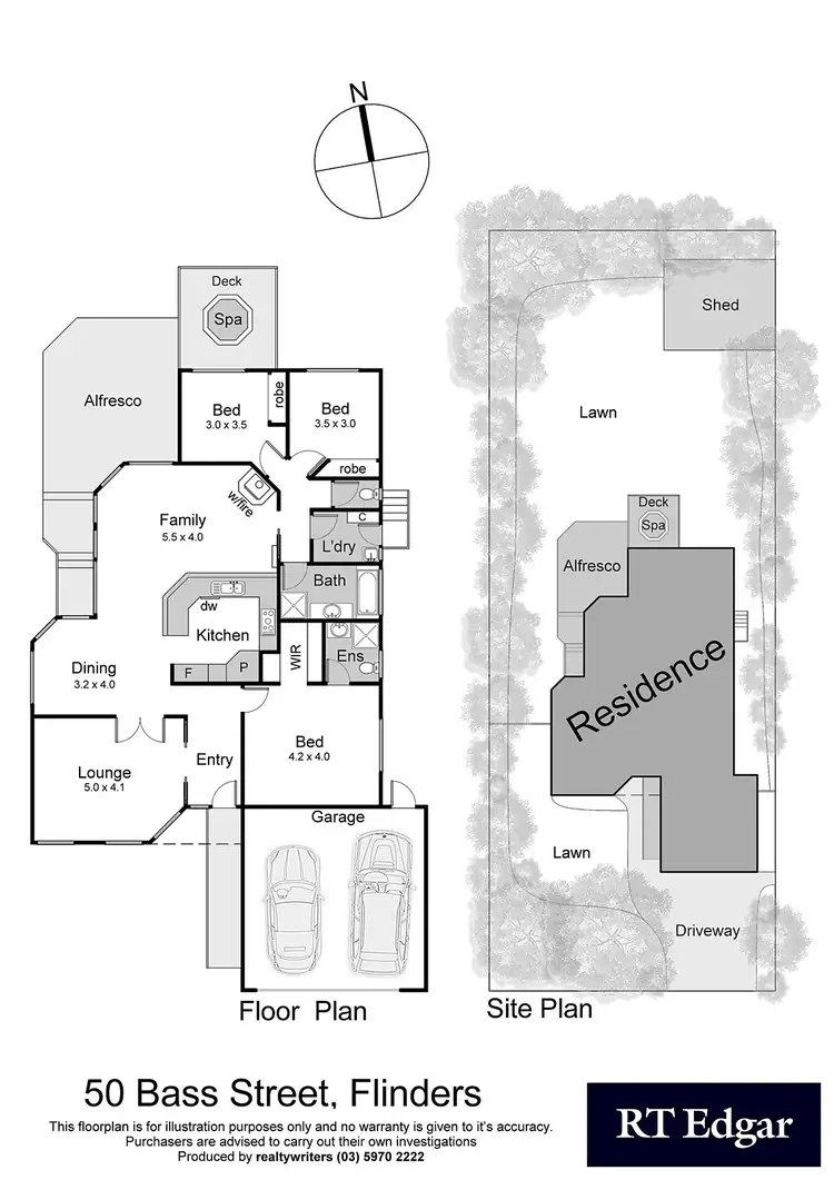 Floorplan of Homely house listing, 50 Bass Street, Flinders VIC 3929