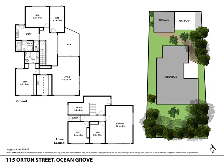 Floorplan of Homely house listing, 115 Orton Street, Ocean Grove VIC 3226