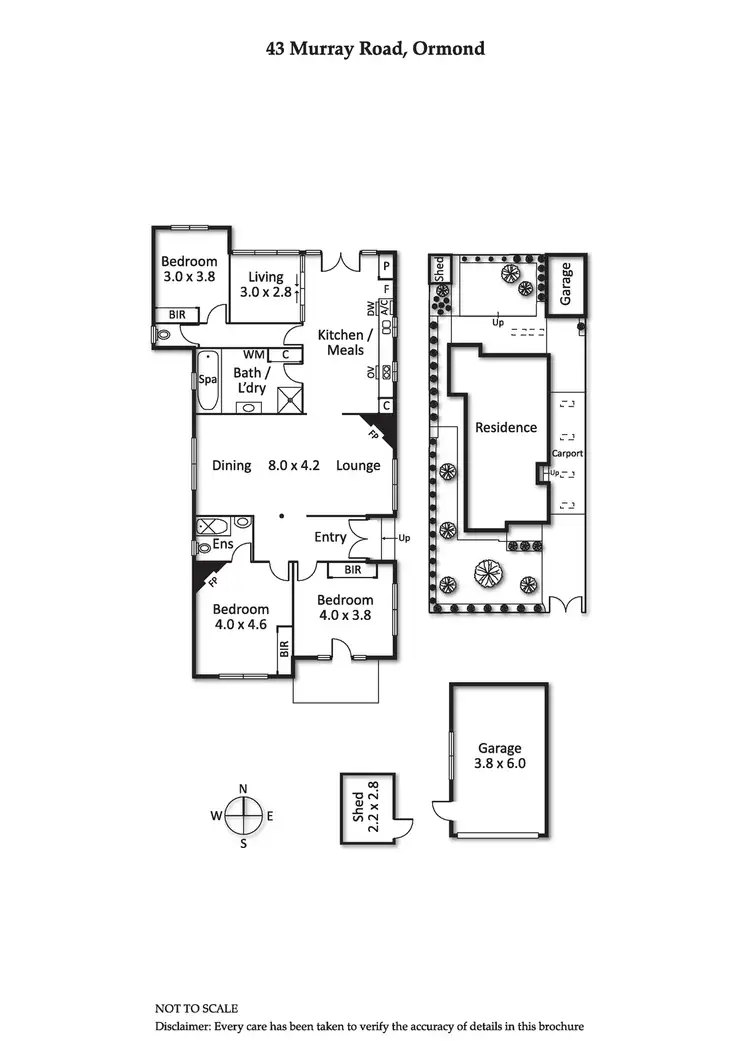 Floorplan of Homely house listing, 43 Murray Road, Ormond VIC 3204