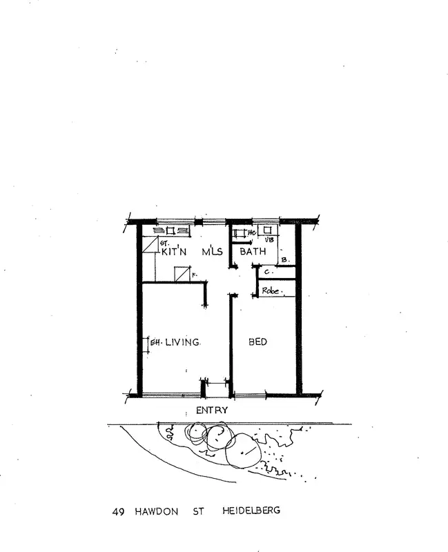 Floorplan of Homely apartment listing, 9/49 Hawdon Street, Heidelberg VIC 3084