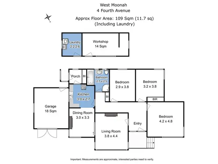 Floorplan of Homely house listing, 4 Fourth Avenue, West Moonah TAS 7009