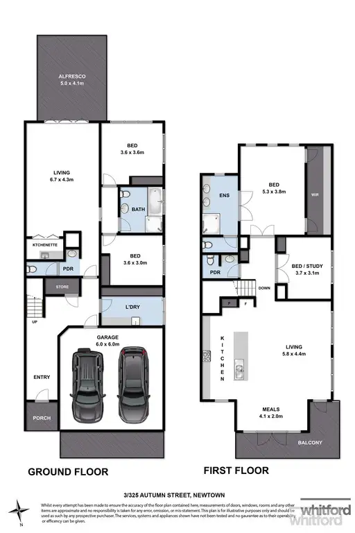 Floorplan of Homely townhouse listing, 3/325 Autumn Street, Newtown VIC 3220