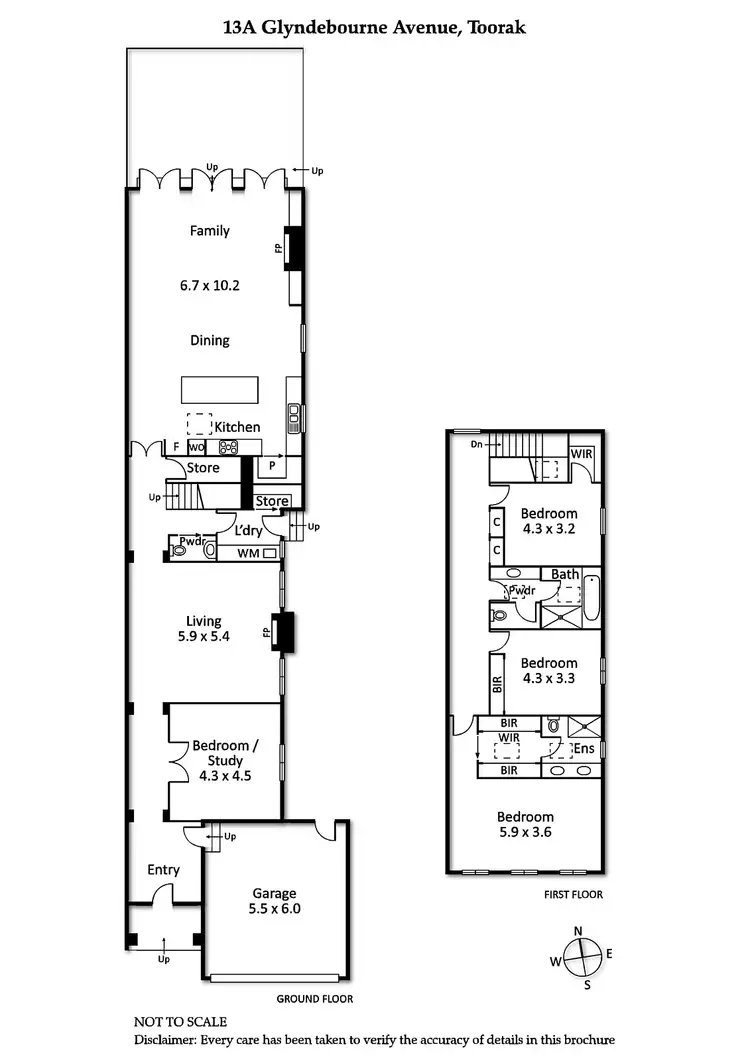 Floorplan of Homely townhouse listing, 13A Glyndebourne Avenue, Toorak VIC 3142