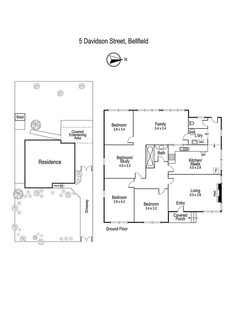 Floorplan of Homely house listing, 5 Davidson Street, Bellfield VIC 3081