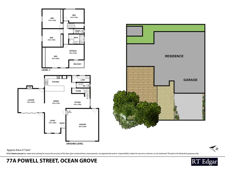 Floorplan of Homely house listing, 77a Powell Street, Ocean Grove VIC 3226