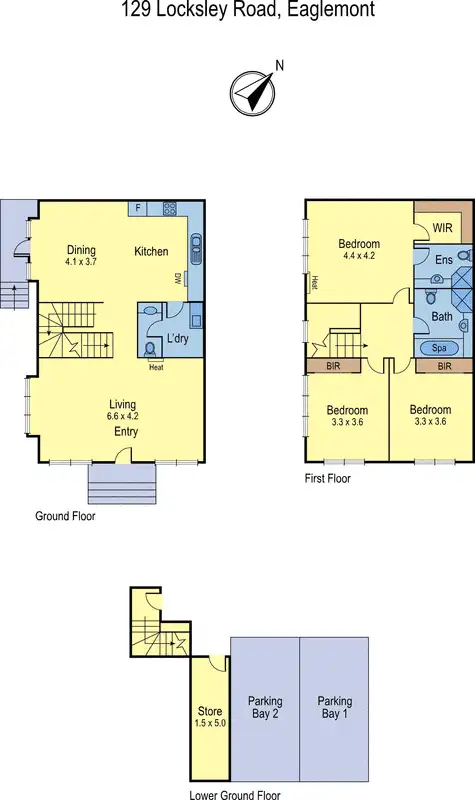 Floorplan of Homely house listing, 129 Locksley Road, Eaglemont VIC 3084