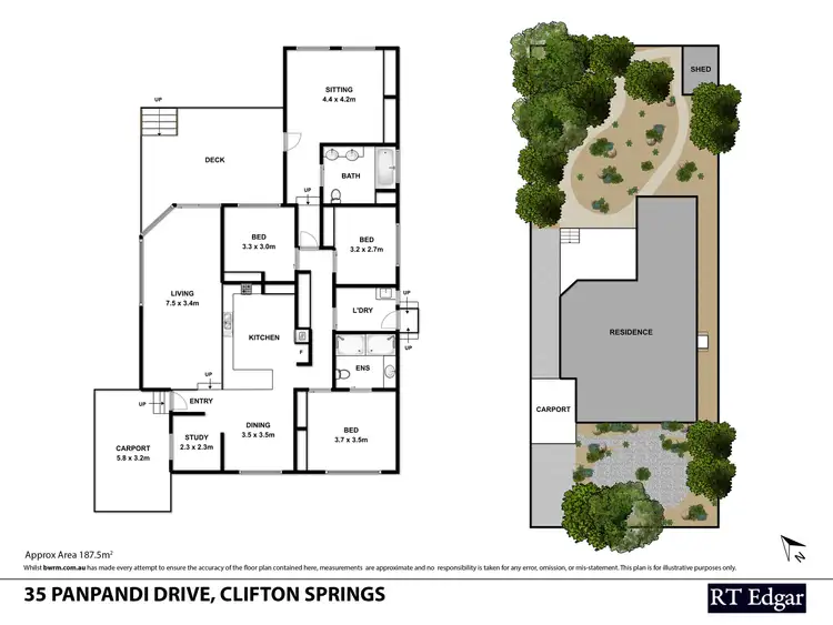 Floorplan of Homely house listing, 35 Panpandi Drive, Clifton Springs VIC 3222
