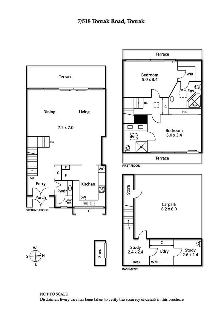 Floorplan of Homely apartment listing, 7/518 Toorak Road, Toorak VIC 3142
