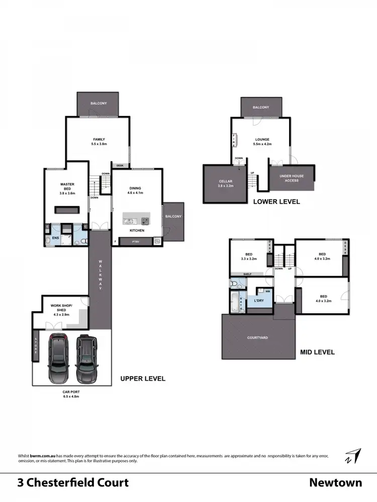 Floorplan of Homely house listing, 3 Chesterfield Court, Newtown VIC 3220