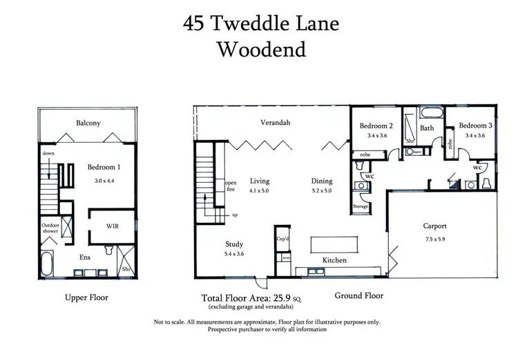 Floorplan of Homely house listing, 45 Tweddle Lane, Woodend VIC 3442