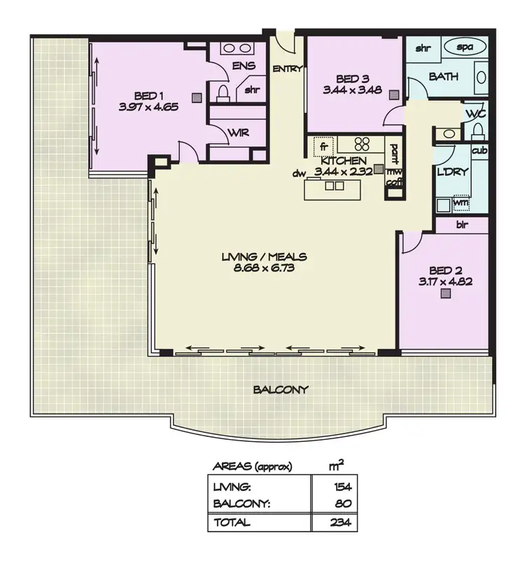 Floorplan of Homely apartment listing, 55/155 Brebner Drive, West Lakes SA 5021