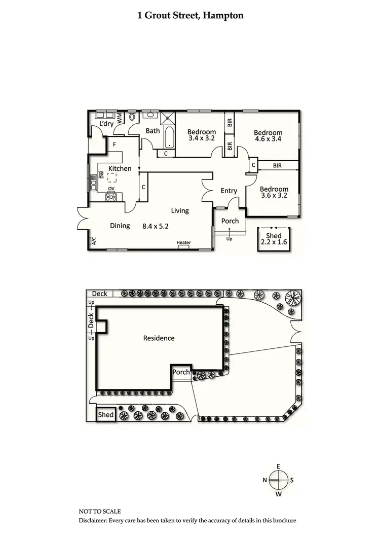 Floorplan of Homely house listing, 1 Grout Street, Hampton VIC 3188