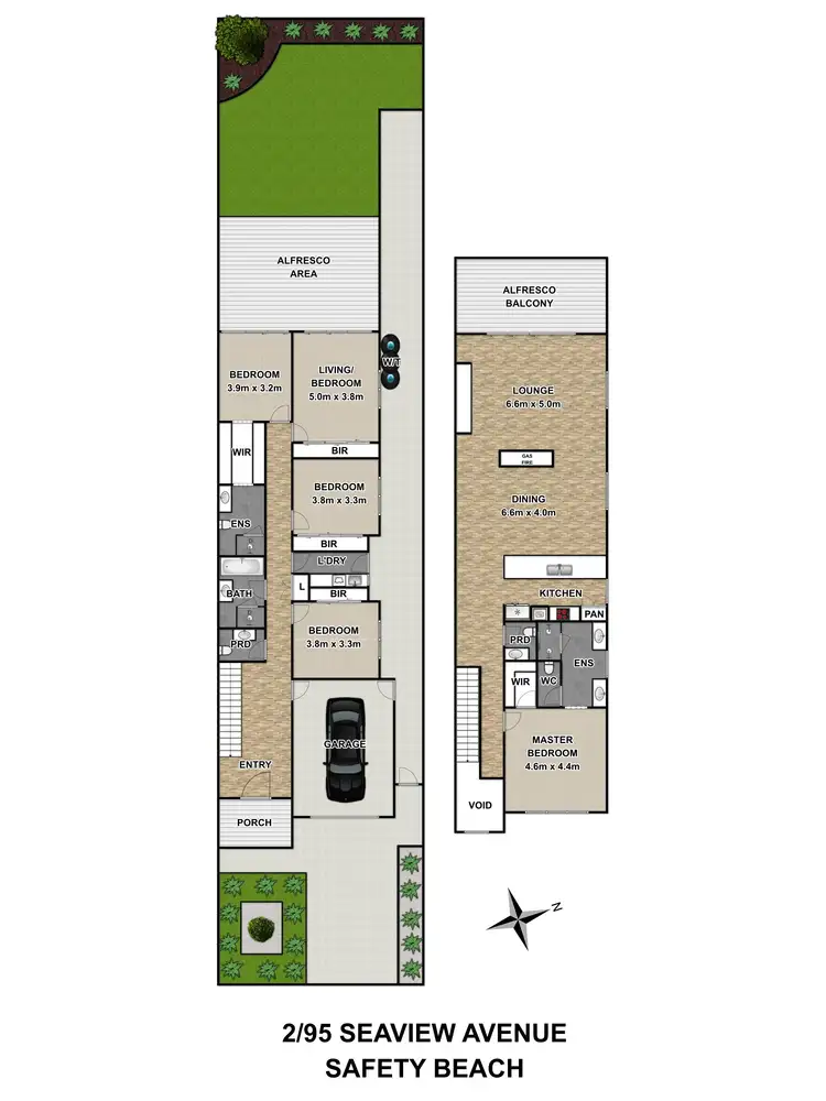 Floorplan of Homely townhouse listing, 2/95 Seaview Avenue, Safety Beach VIC 3936