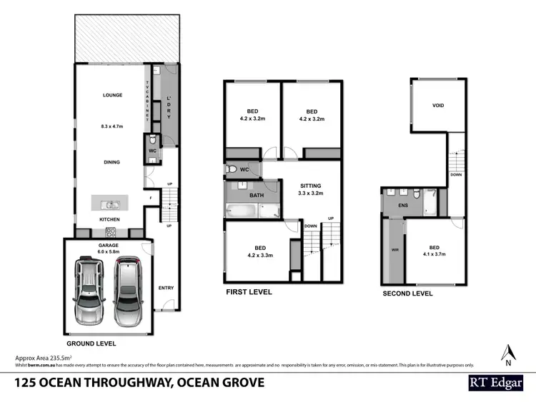 Floorplan of Homely house listing, 1/125 Ocean Throughway, Ocean Grove VIC 3226