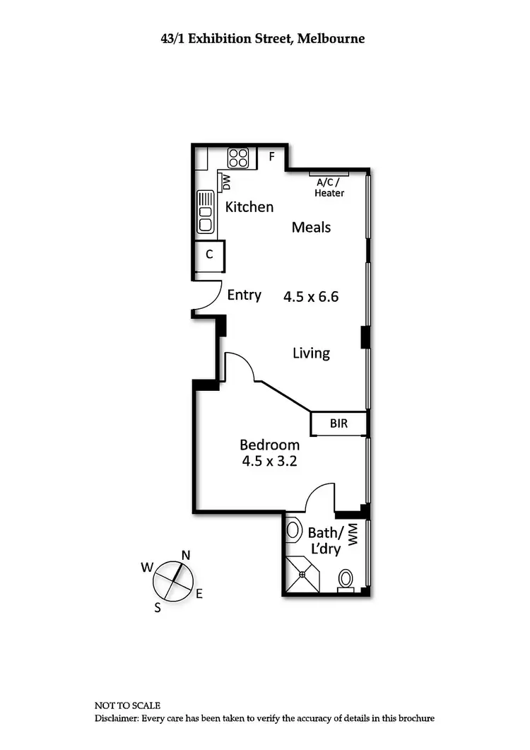 Floorplan of Homely apartment listing, 43/1 Exhibition Street, Melbourne VIC 3000
