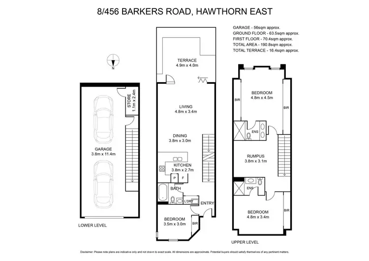 Floorplan of Homely townhouse listing, 8/456 Barkers Road, Hawthorn East VIC 3123